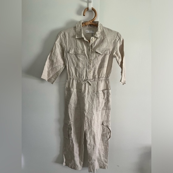 ZARA girls linen romper jumpsuit - Picture 2 of 5